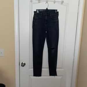 Citizens Of Humanity Black Faded Rocket Mid Rise Skinny Jeans